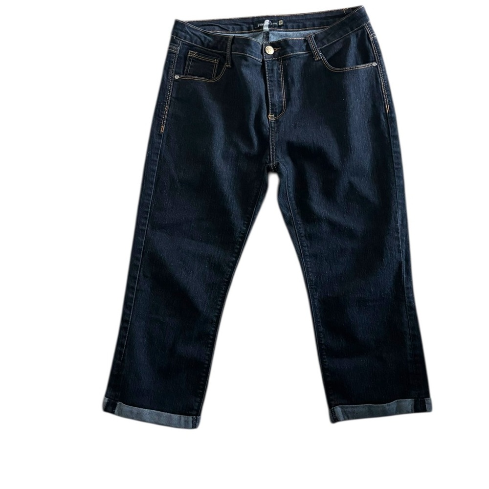 Papaya Y2K Dark Blue Cropped Jeans Size 15
